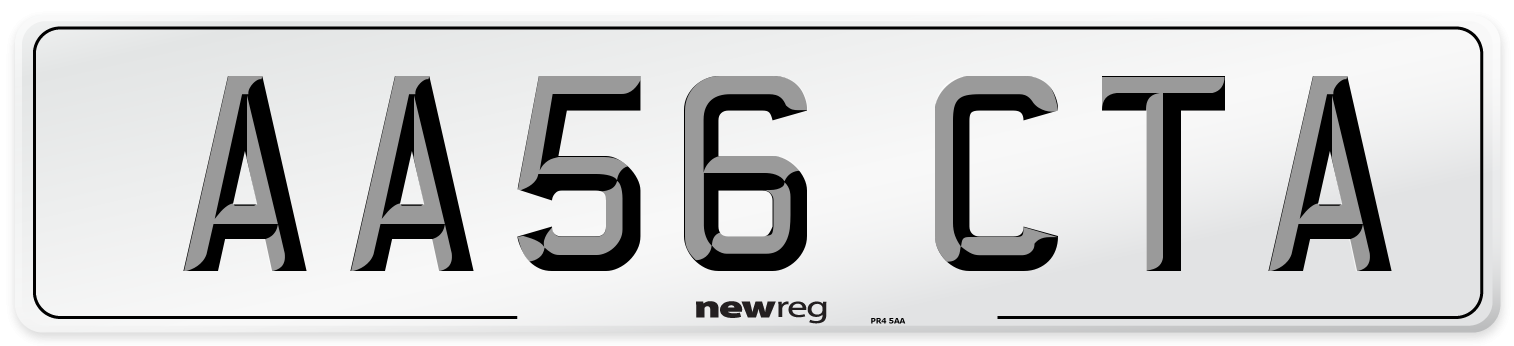 AA56 CTA Number Plate from New Reg